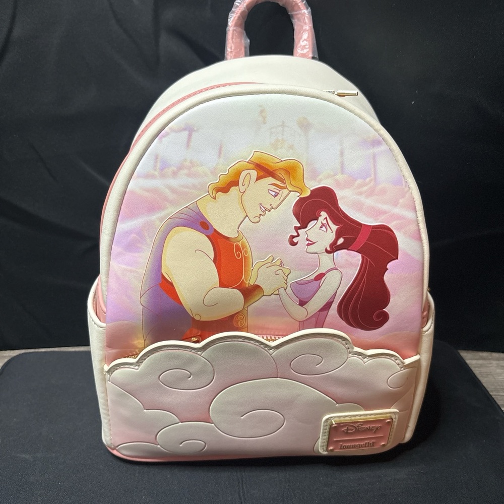 Loungefly Pink and White Disney Backpack